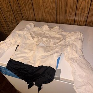 2P Cosplay Leotard Bodysuit | Anime Alt Black White Costume | XS/S